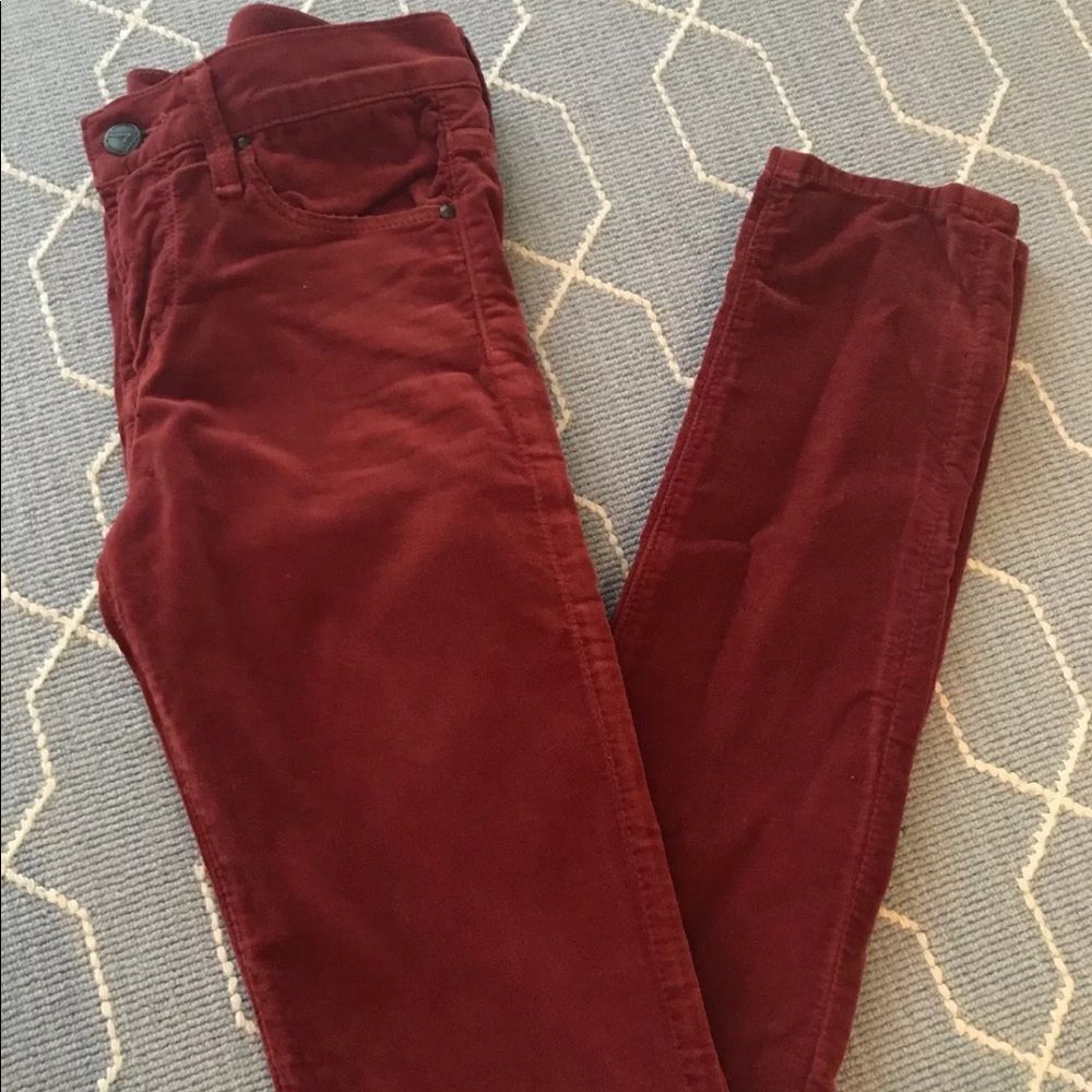 Citizens of Humanity LowRise Corduroy Maroon SZ24